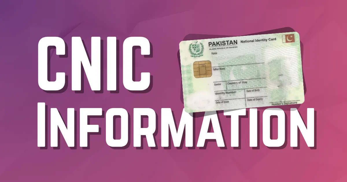 CNIC Information Image Preview