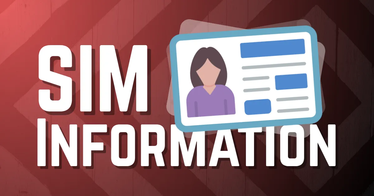 Sim Information Image Preview